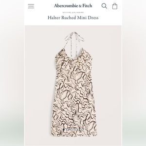 Halter Ruched Mini Dress